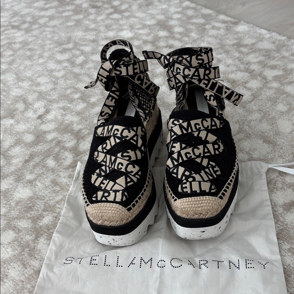 Stella McCartney Black and Tan Platform Shoes